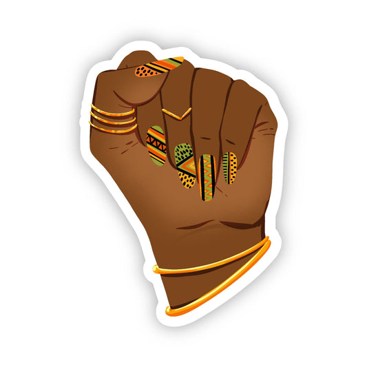 Black Power Glam Sticker