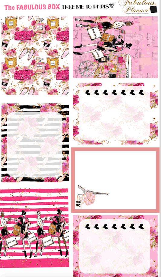 4 Sheets Take me to Paris Matte Stickers Kit