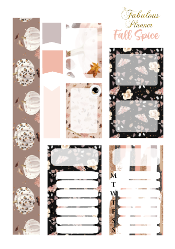 Fall Spice Stickers Kit - 4 Sheets