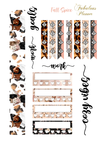 Fall Spice Stickers Kit - 4 Sheets