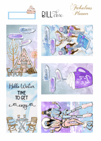 3 Sheets Ice Ice Baby Winter Stickers