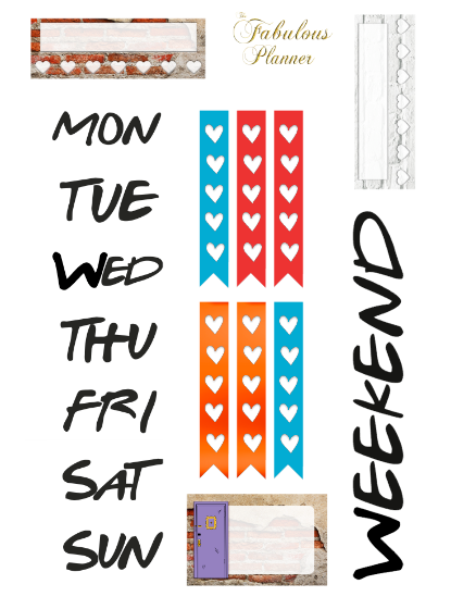 3 Sheets Friends TV Show Stickers