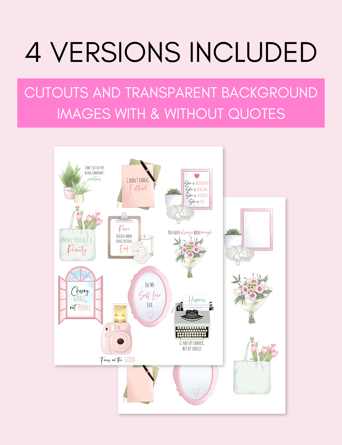 Self Love Quote Sticker Pack