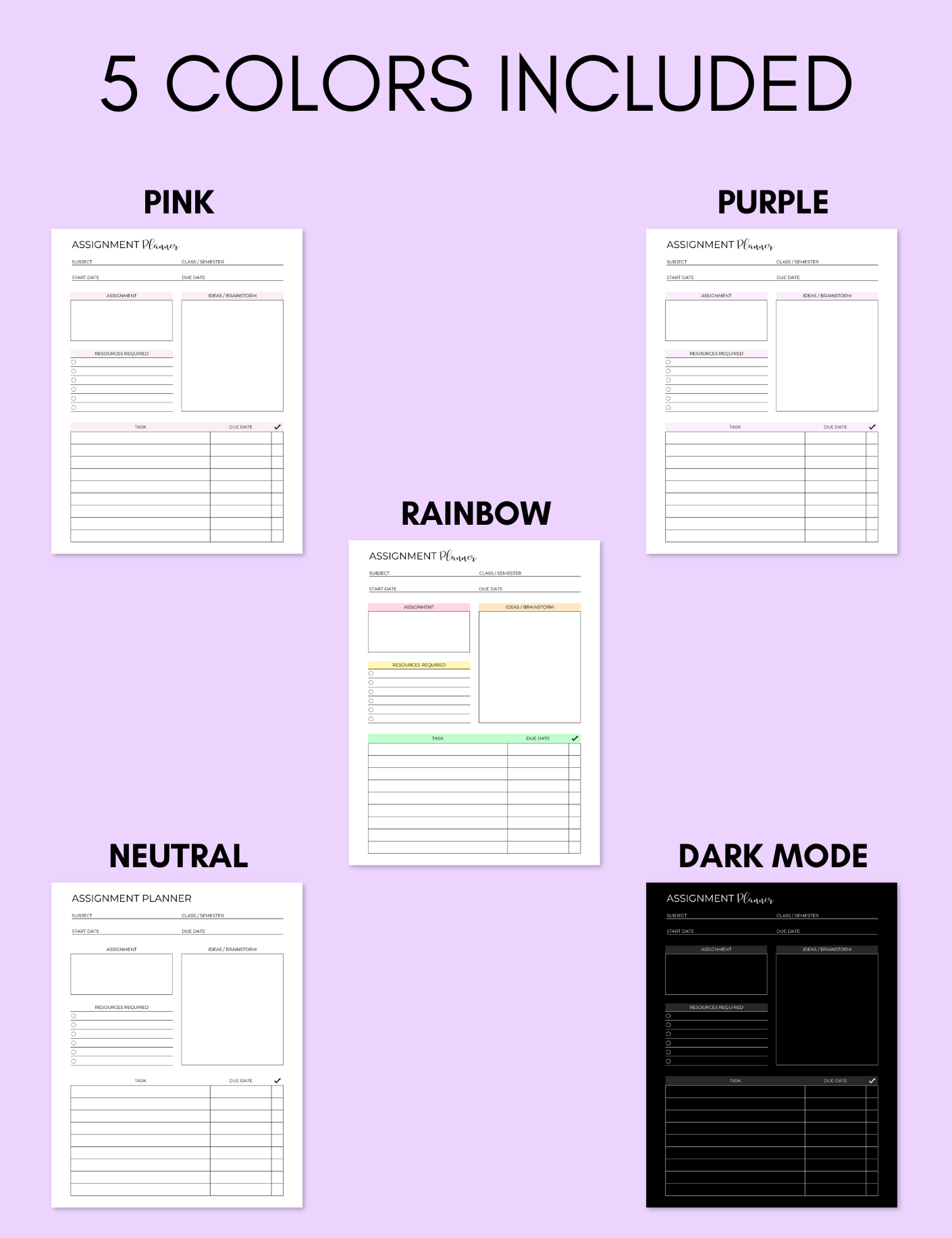 Student Planner Expansion Pack