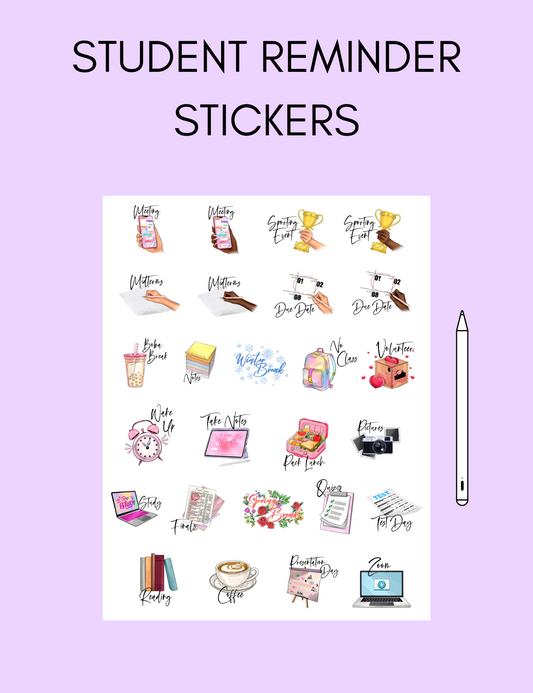 Digital Student Reminder Stickers
