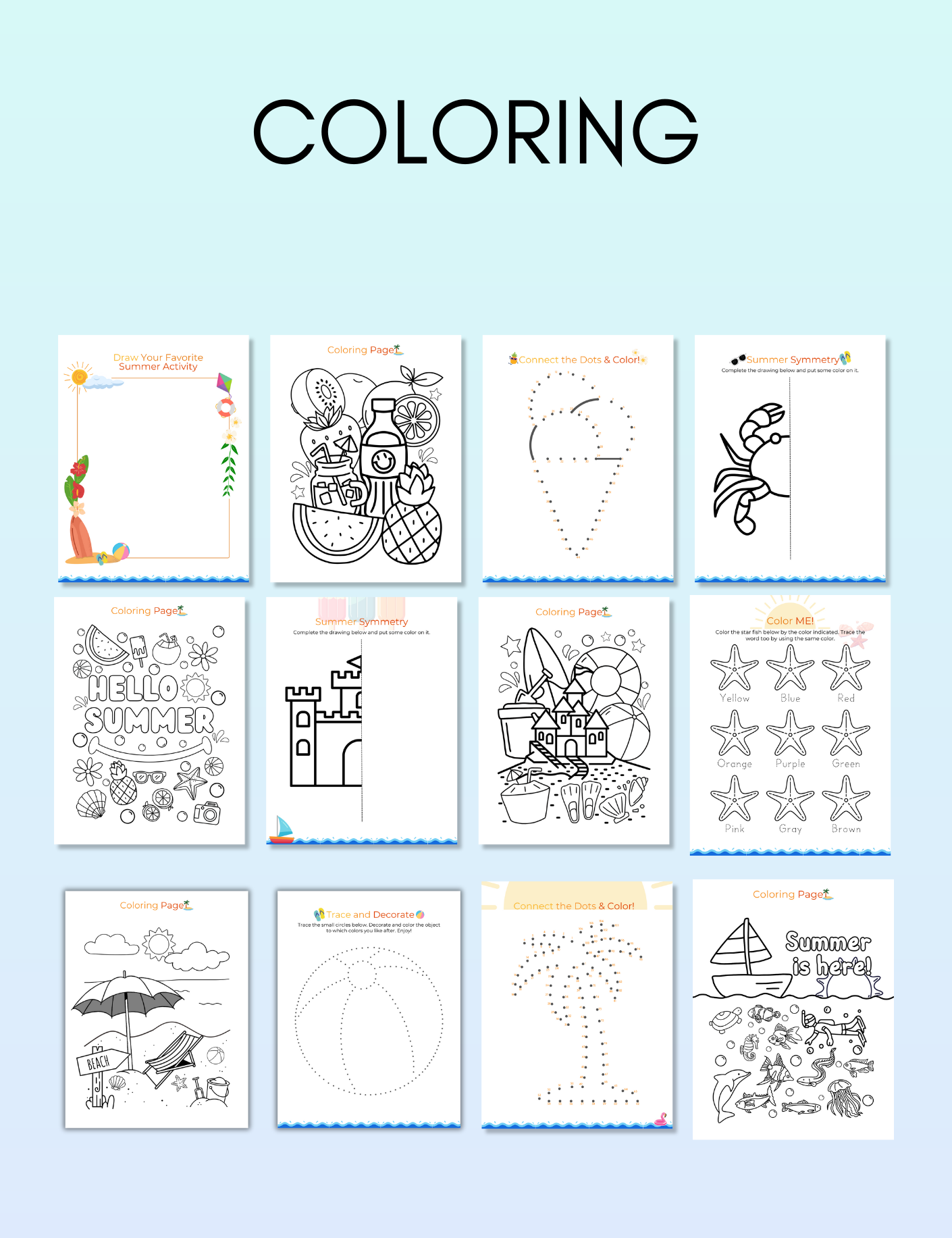 Summer Activity Pack for Kids!