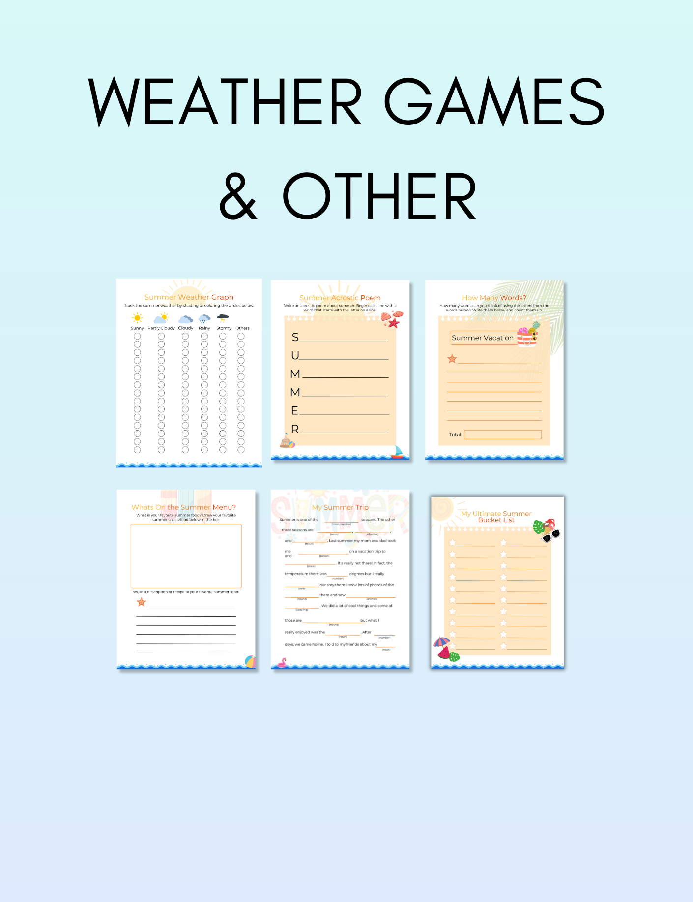 Summer Activity Pack for Kids!