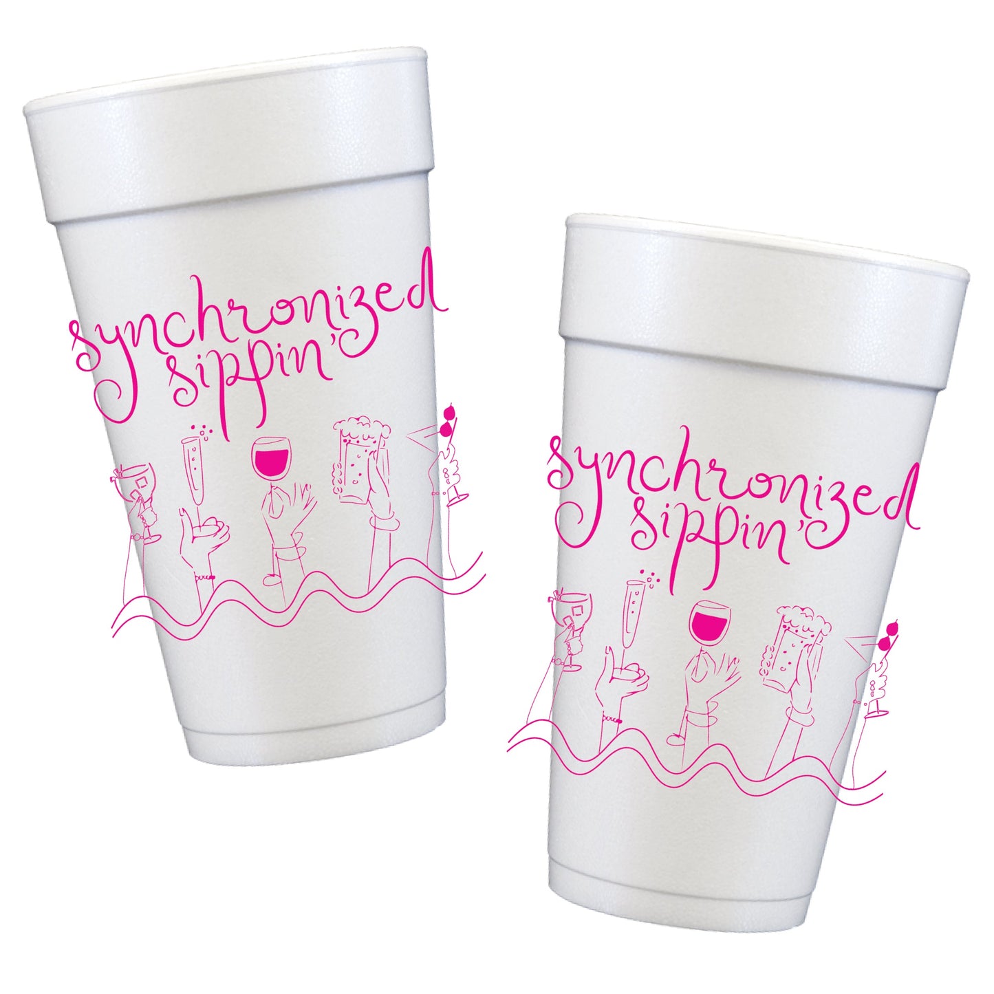 Synchronized Sippin' Styrofoam Cups
