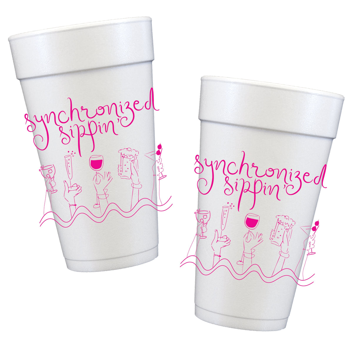 Synchronized Sippin' Styrofoam Cups