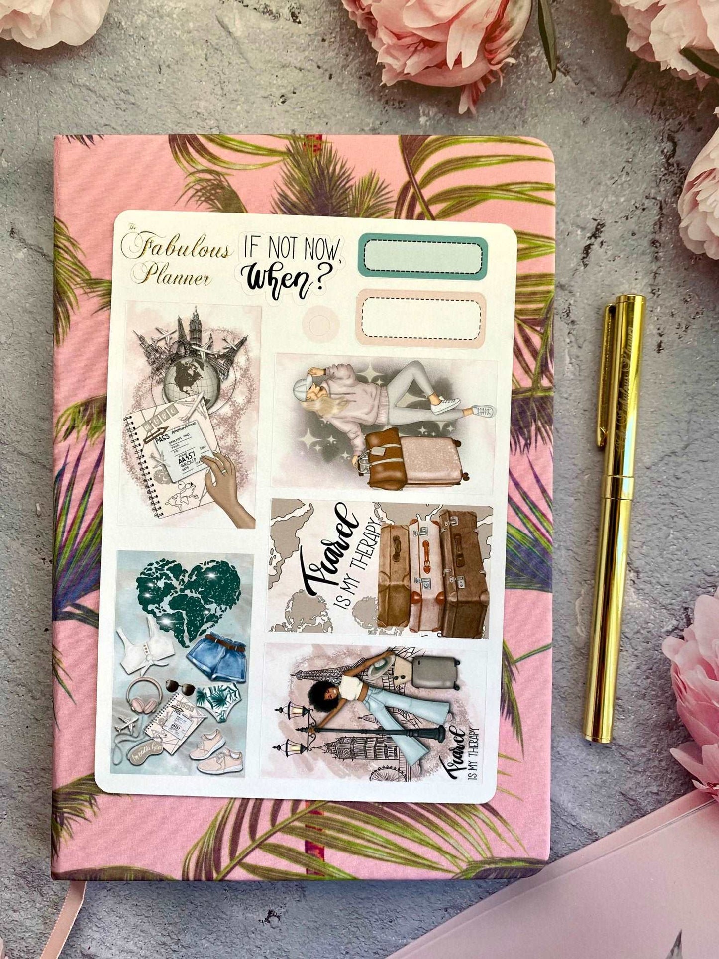 3 Sheets World Traveler Sticker Set