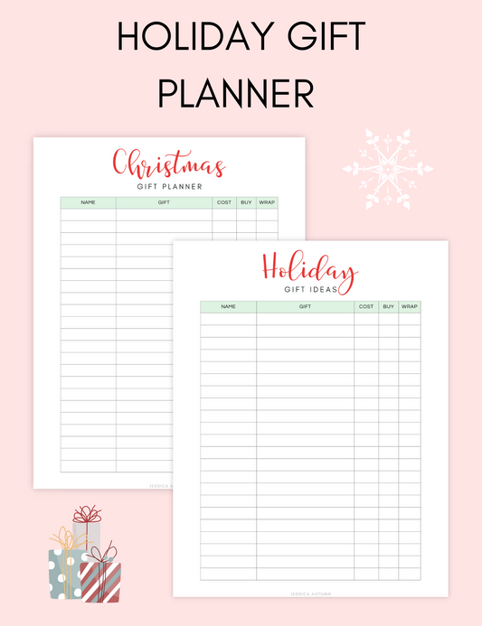 Holiday Gift Planner