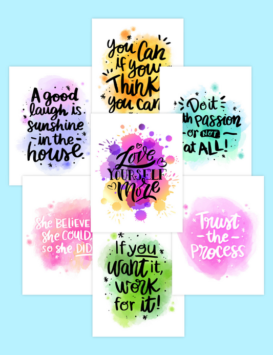 15 Inspirational Quote Watercolor Wall Art