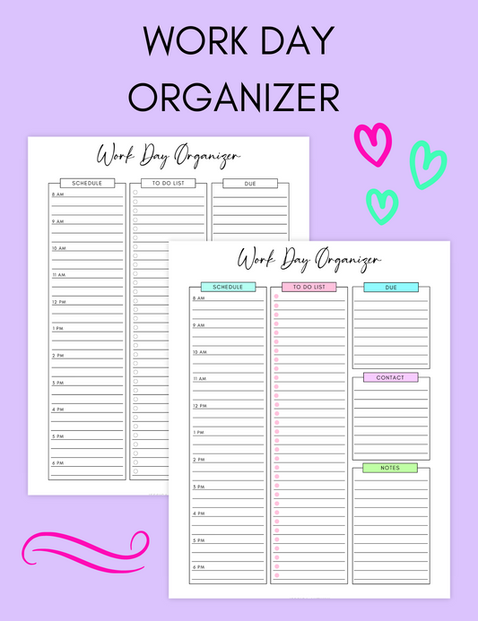 Work Day Organizer