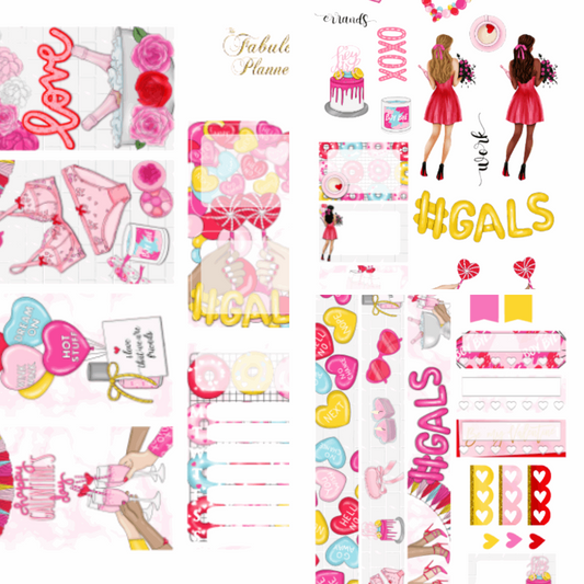 3 Sheets Galentines Day Stickers