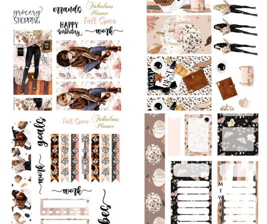 Fall Spice Stickers Kit - 4 Sheets
