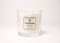 Vanilla Coconut "I Am Strong" Affirmation Candle- 17.5 oz