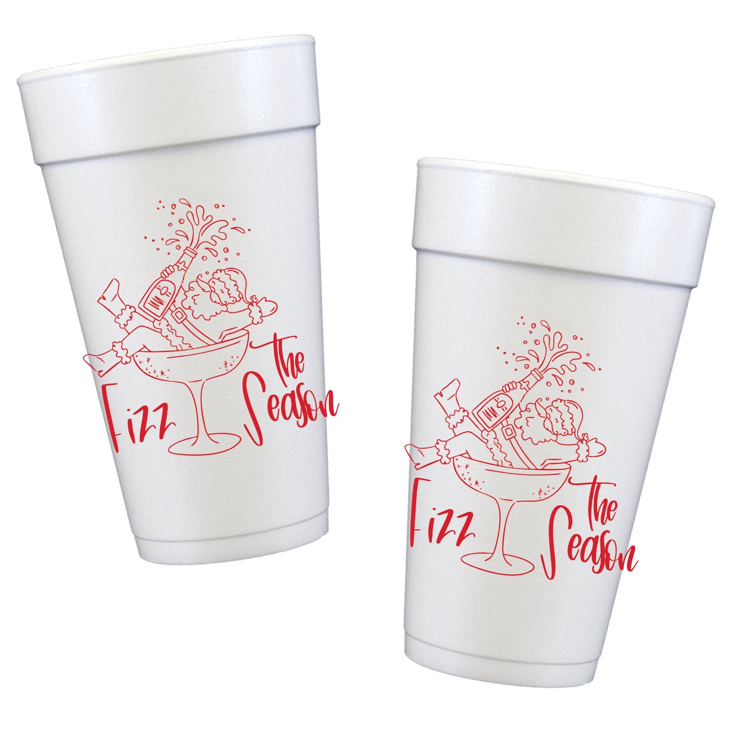 Fizz the Season Styrofoam Cups