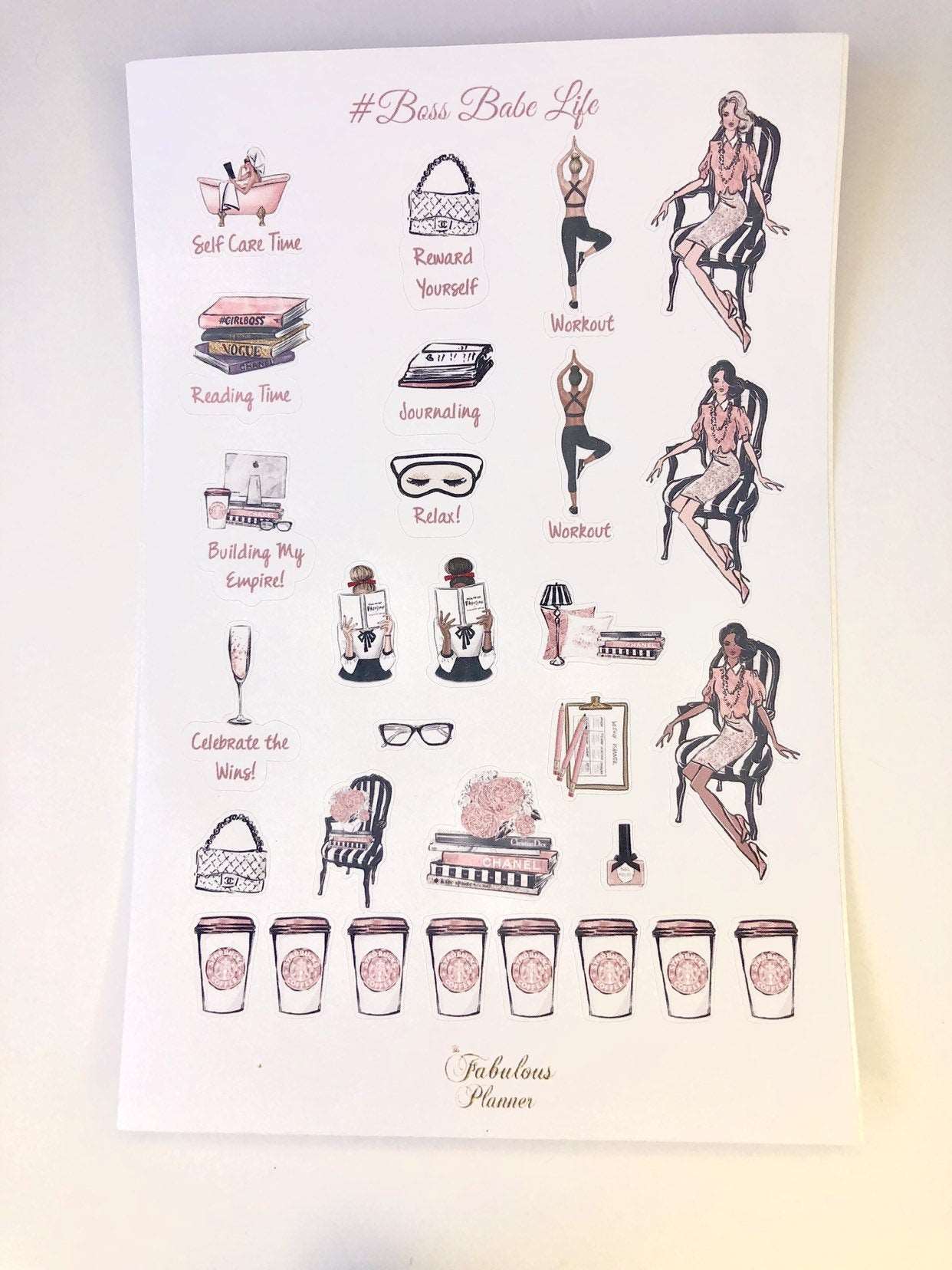 2 Sheets Boss Babe Matte Stickers