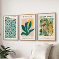 Colorful Matisse-Inspired Wall Art. Set of 3 Modern Abstract Prints