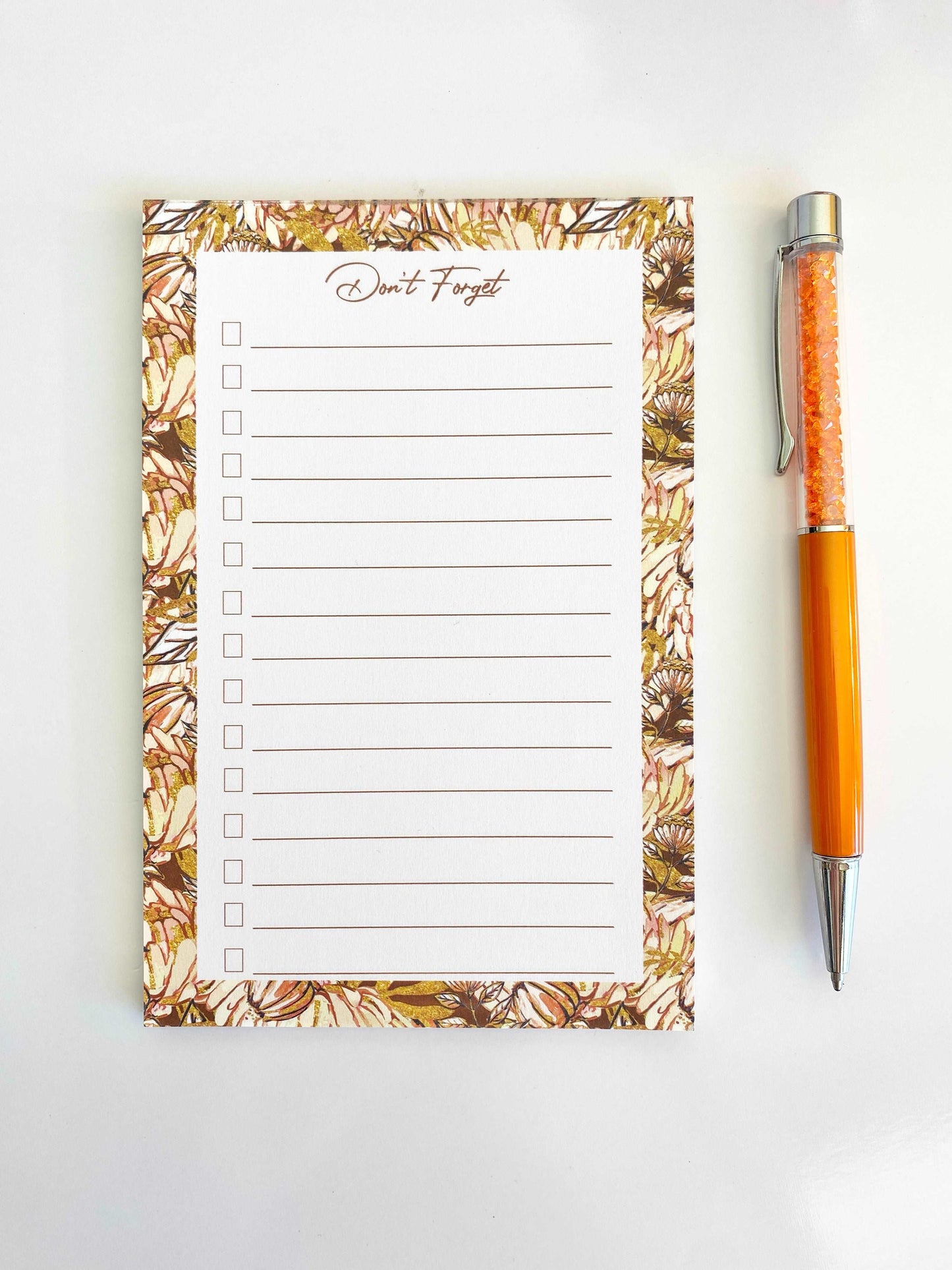 Autumn Fall Leaves Checklist Notepad Memo Sticky Notes