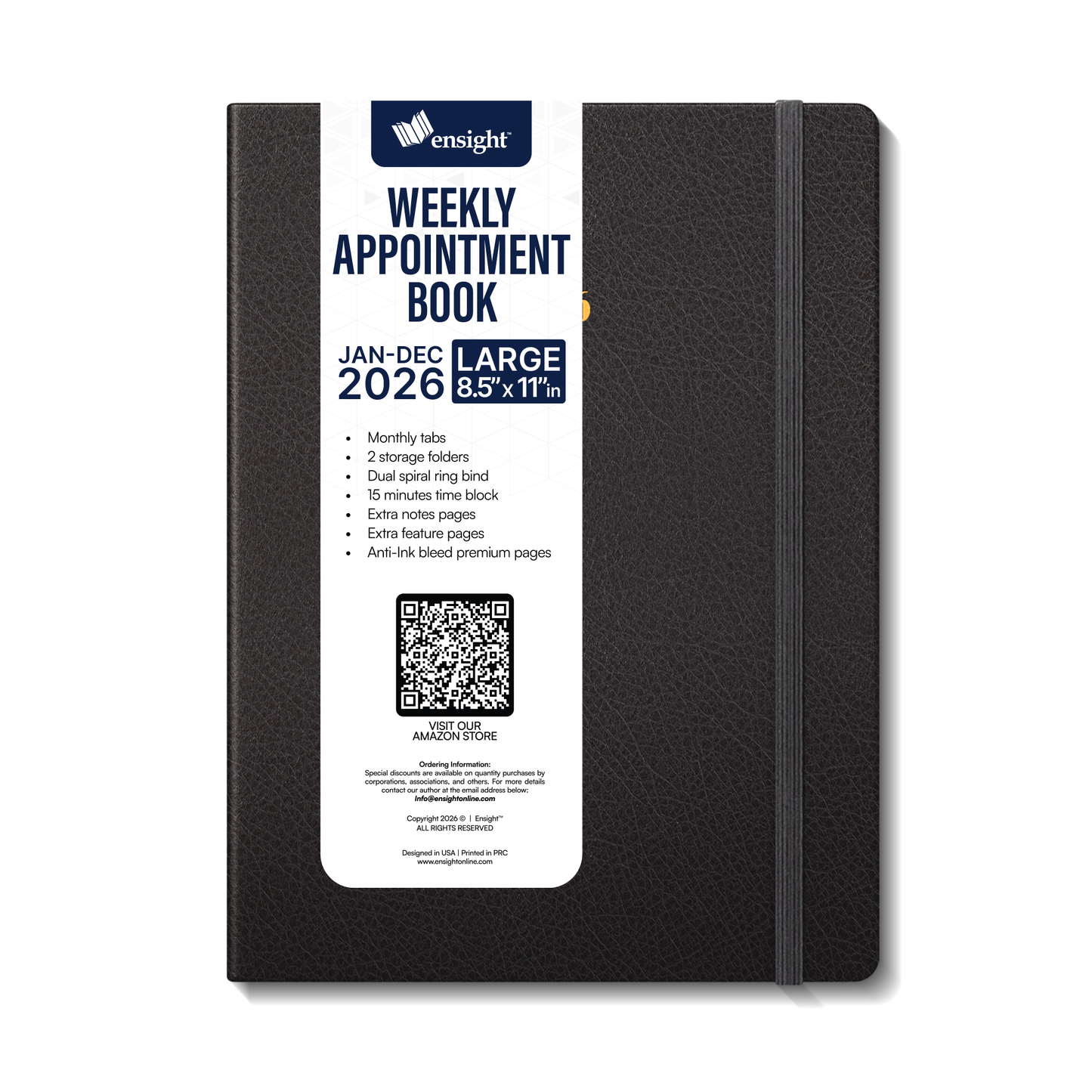 2026 Jan-Dec A4 Leather Appointment Book