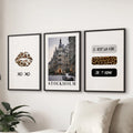 Retro Coquette Aesthetic Decor. Set of 3 Fashion Art Prints