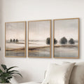Scandinavian Autumn Landscape. Wall Art Set of 3 Prints