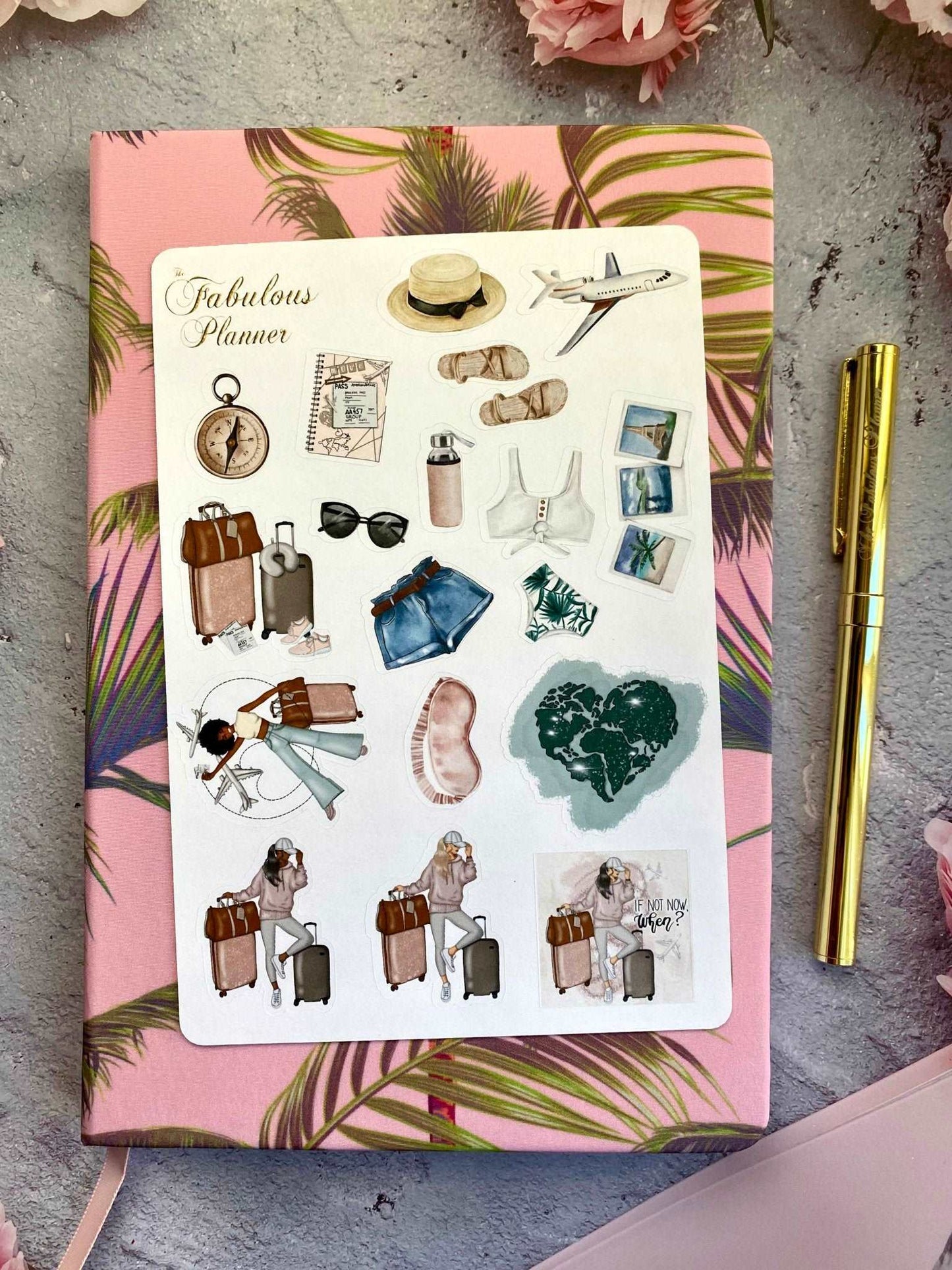 3 Sheets World Traveler Sticker Set