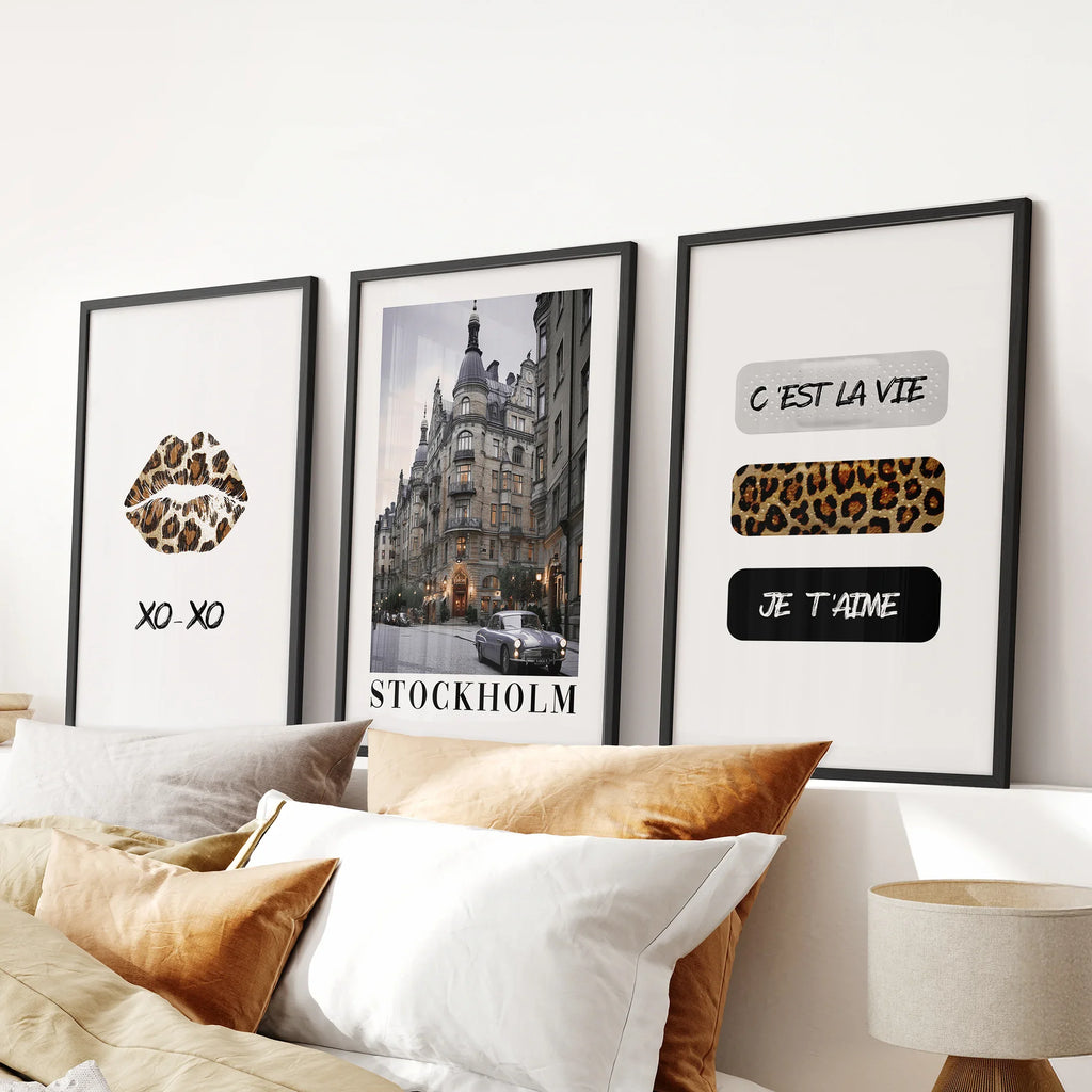 Retro Coquette Aesthetic Decor. Set of 3 Fashion Art Prints