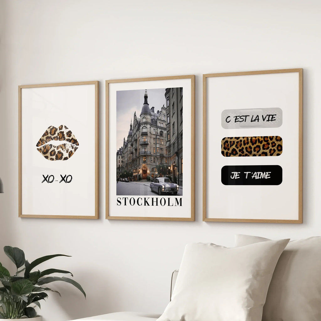 Retro Coquette Aesthetic Decor. Set of 3 Fashion Art Prints