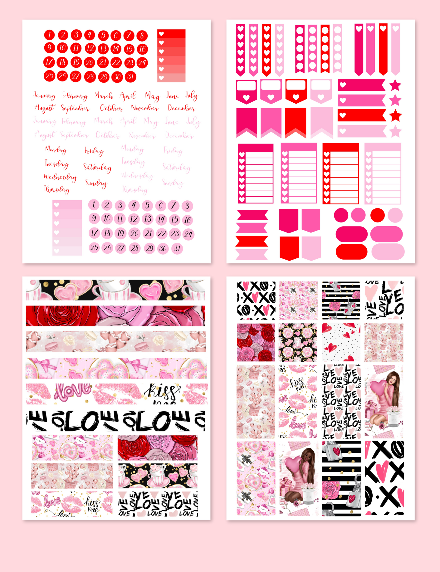 Digital Valentine's Day Stickers