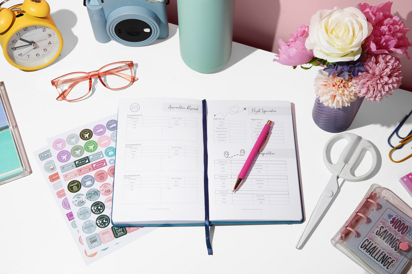 Bon Voyage Travel Journal | Vacation Planner & Memory Keeping Book