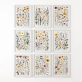 Meadow Wildflowers Prints. Floral Wall Art Set of 9 Pieces