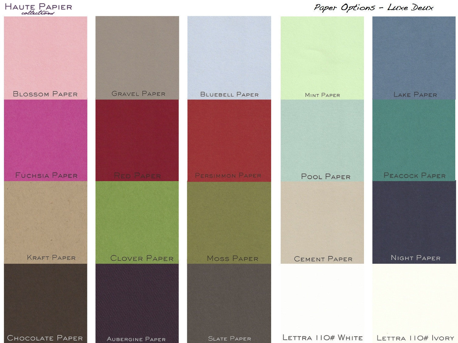 Haute Papier Paper Colors