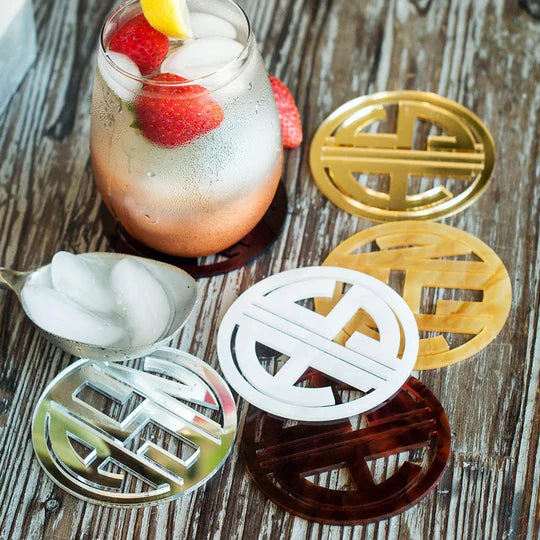 Gatsby Monogram Coaster Set of 4