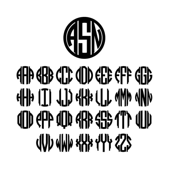 Gatsby Monogram Coaster Set of 4