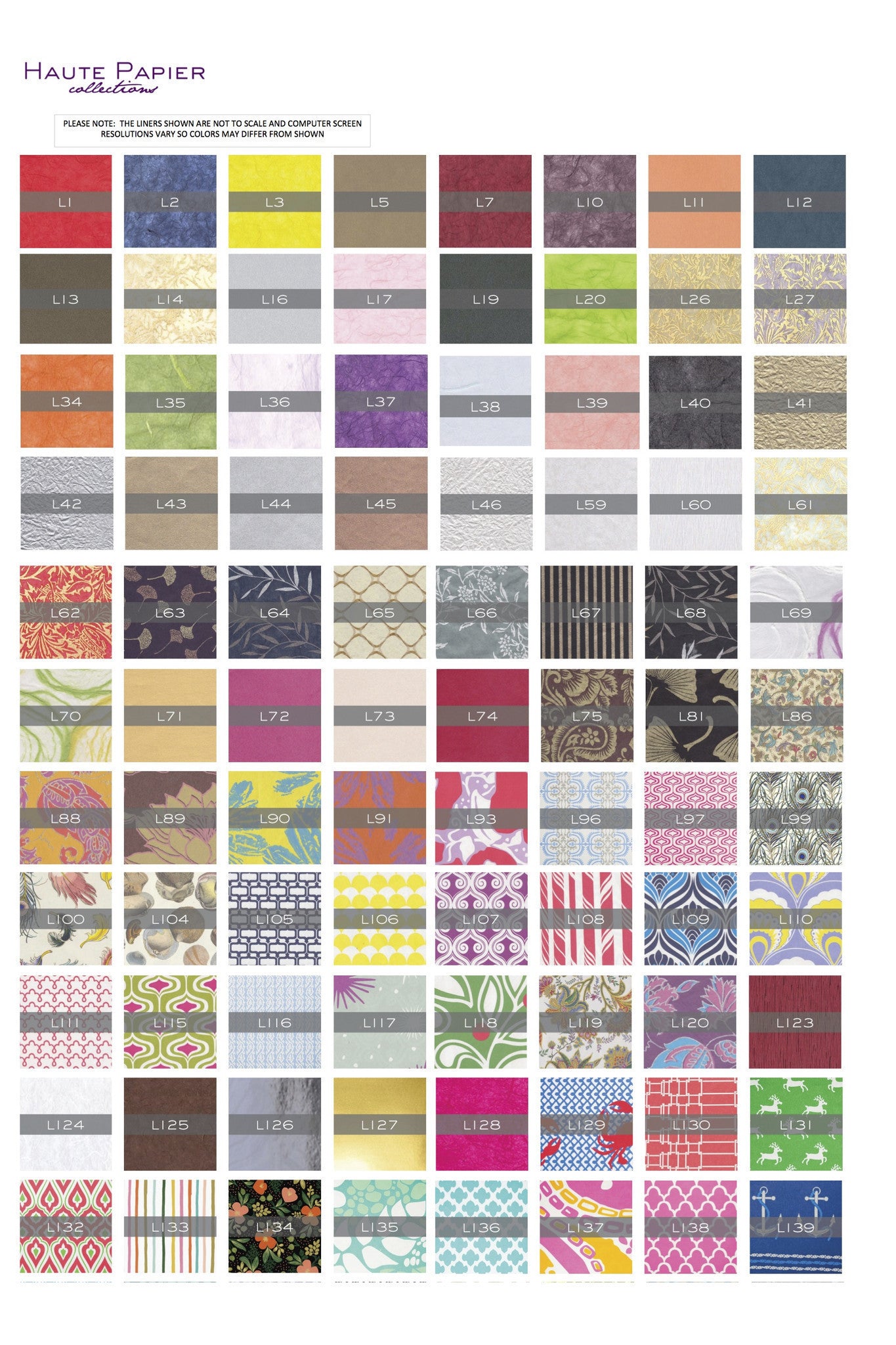 Haute Papier Envelope Liner Options