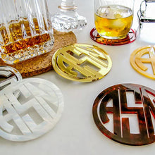 Load image into Gallery viewer, Gatsby Monogram Coaster Set of 4
