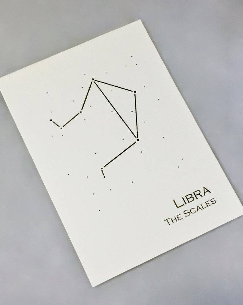 Libra Constellation Zodiac Art Print
