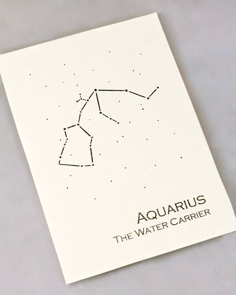 Aquarius Constellation Zodiac Art Print