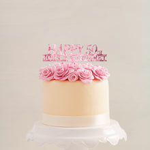 Load image into Gallery viewer, Personalized Happy Anniversary Cake Topper
