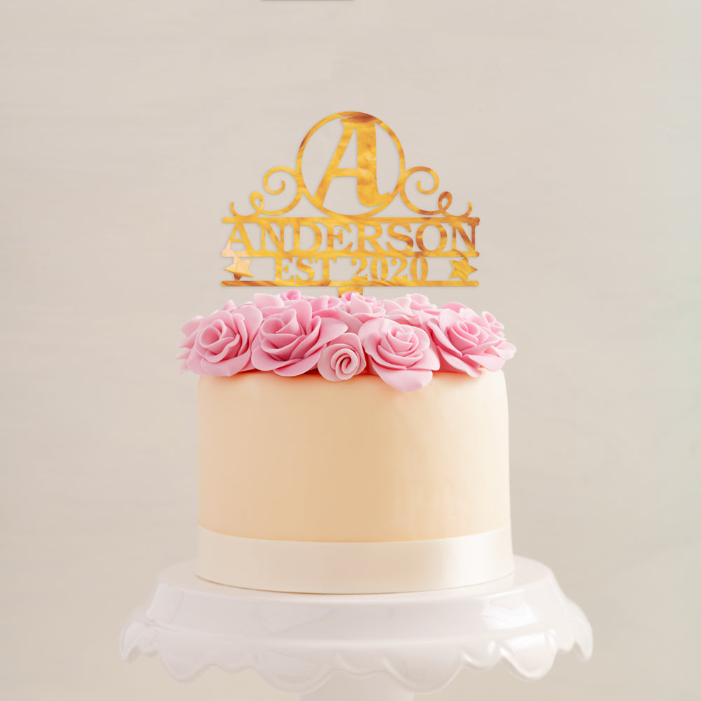 Personalized Couple Established Cake Topper