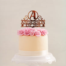 Load image into Gallery viewer, Personalized Couple Established Cake Topper
