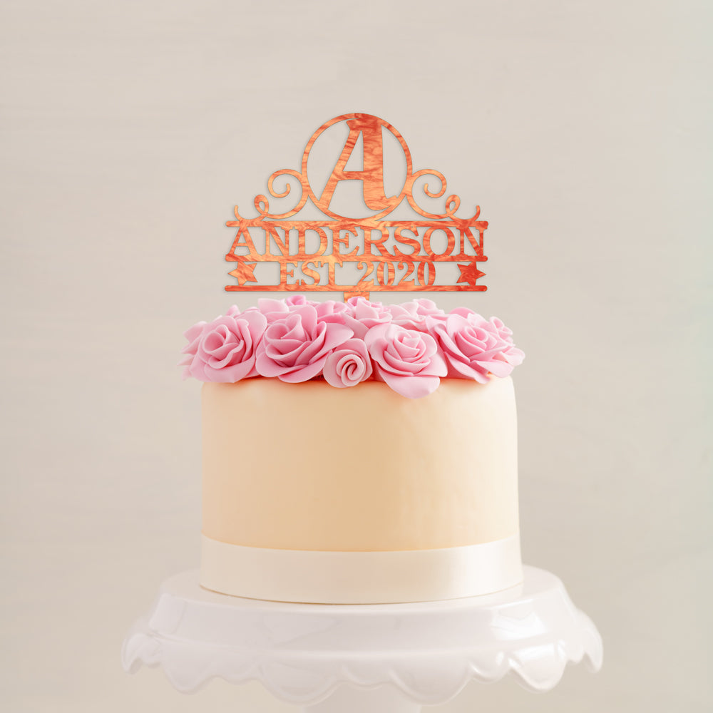 Personalized Couple Established Cake Topper