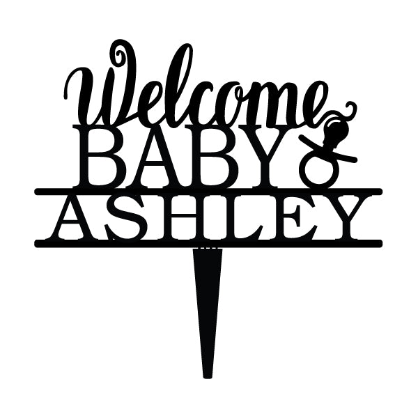 Personalized Welcome Baby's Cake Topper