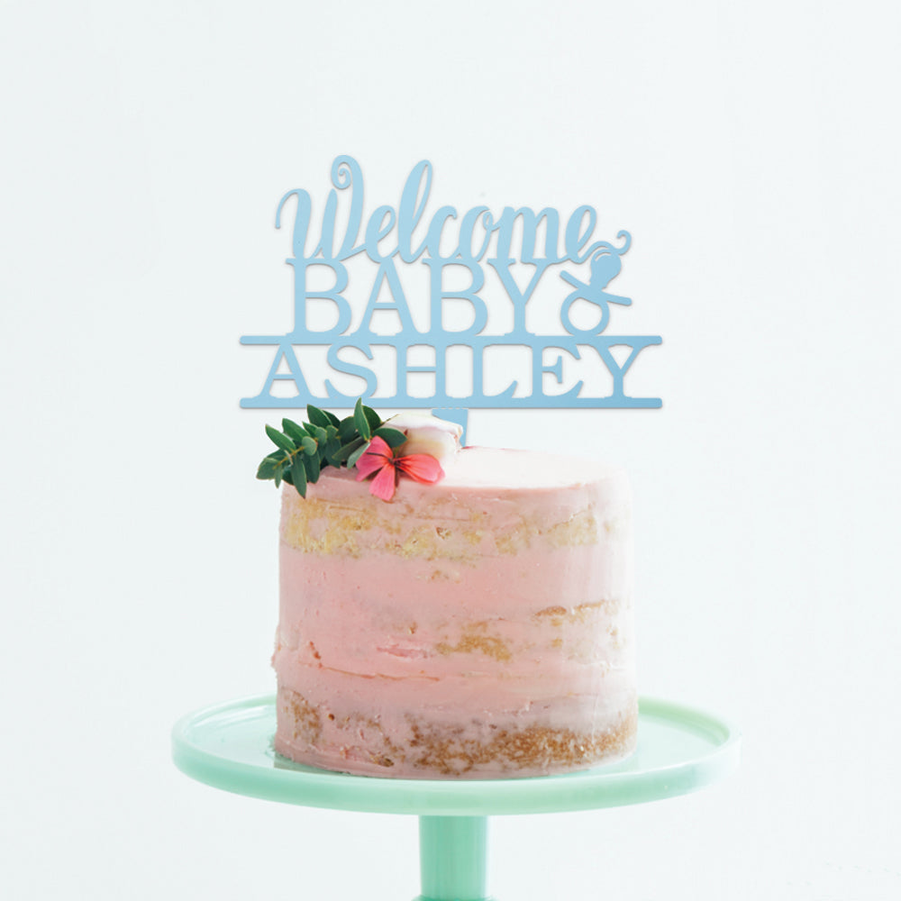 Personalized Welcome Baby's Cake Topper