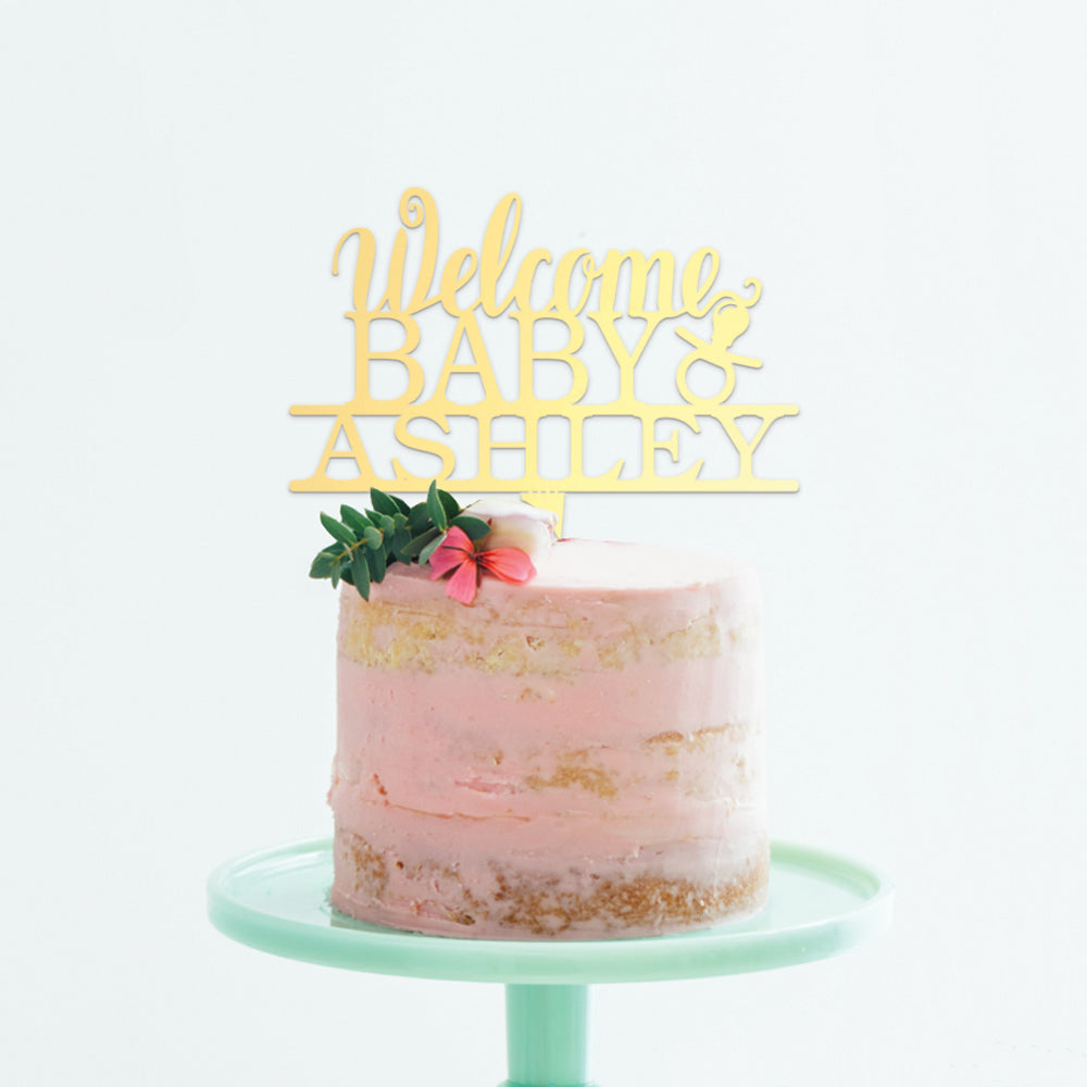 Personalized Welcome Baby's Cake Topper