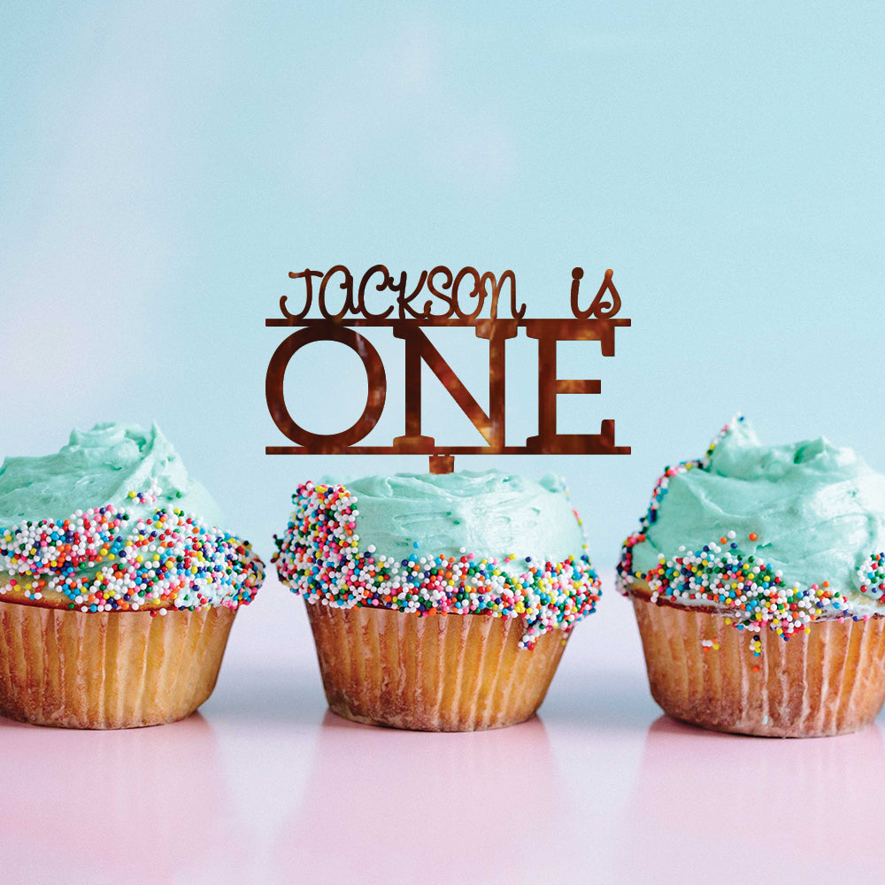 Personalized Baby's First Birthday Cupcake Topper
