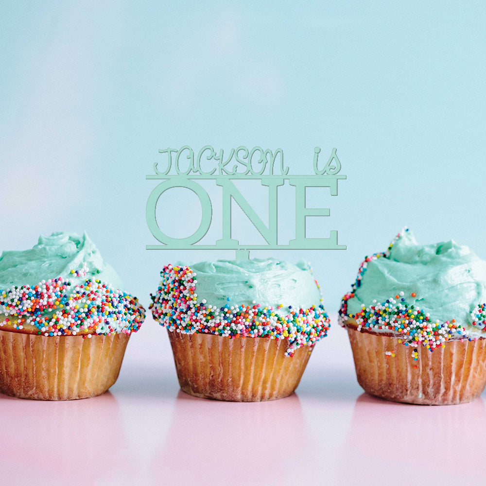 Personalized Baby's First Birthday Cupcake Topper