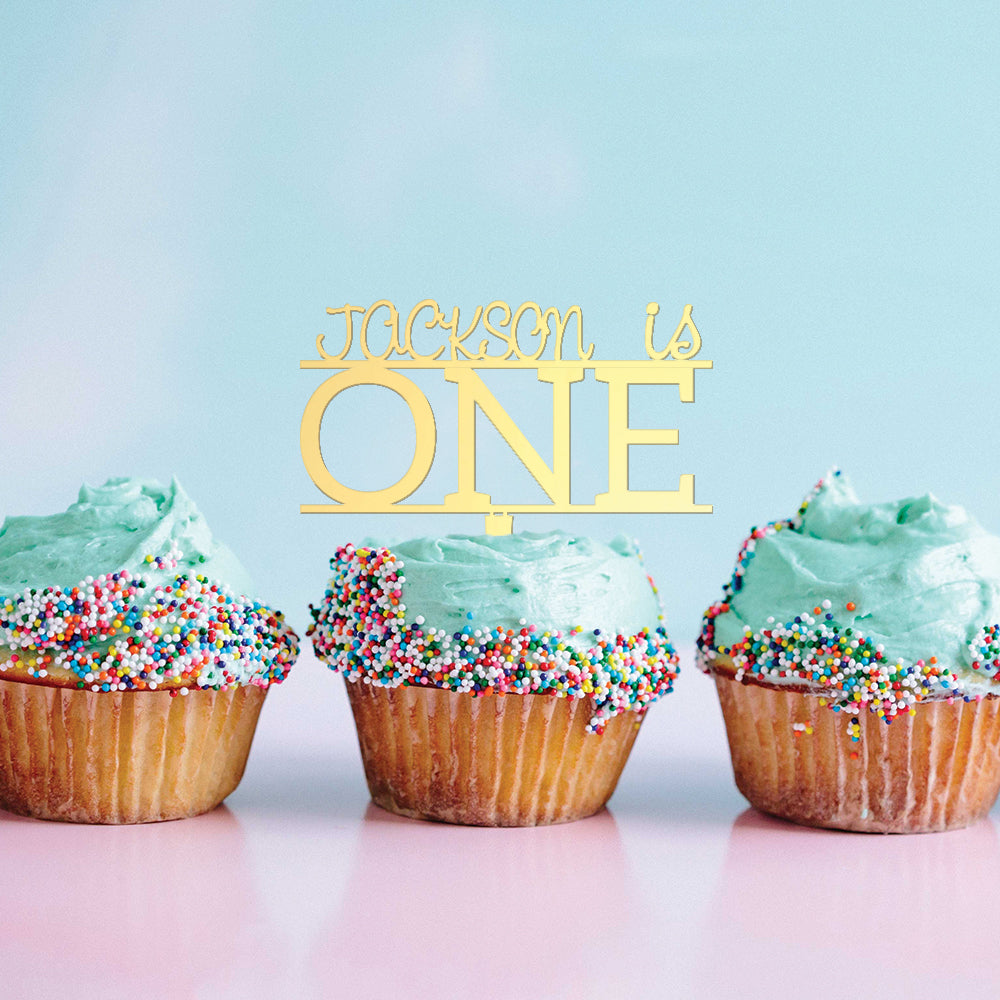Personalized Baby's First Birthday Cupcake Topper